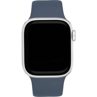 Smartwatch Apple Watch 9 GPS, 41mm Silver Aluminium Case, Storm Blue Sport Band - S/M