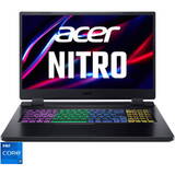 Laptop Acer Gaming 17.3'' Nitro 5 AN517-55, FHD IPS 144Hz, Procesor Intel Core i7-12650H (24M Cache, up to 4.70 GHz), 16GB DDR5, 1TB SSD, GeForce RTX 4060 8GB, No OS, Black