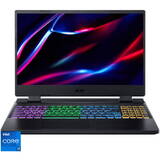 Laptop Acer Gaming 15.6'' Nitro 5 AN515-58, FHD IPS 144Hz, Procesor Intel Core i7-12650H (24M Cache, up to 4.70 GHz), 16GB DDR5, 512GB SSD, GeForce RTX 4050 6GB, No OS, Black