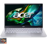 Ultrabook Acer 14'' Swift Go 14 SFG14-41, FHD IPS, Procesor AMD Ryzen 5 7530U (16M Cache, up to 4.50 GHz), 16GB DDR4X, 512GB SSD, Radeon Graphics, No OS, Pure Silver