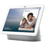 Google Boxa inteligenta Nest Hub Max, HD touchscreen 10", Camera wide 6.5 MP, Difuzoare stereo, Wi-Fi, Alb