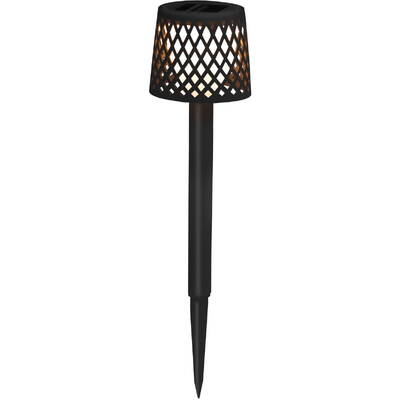 NewGarden Gretita Solar Garden Spike Lamp, pachet de 4 negru