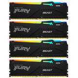 Fury Beast RGB Black Intel XMP 3.0, 64GB, DDR5-6000MHz, CL40, Quad Channel