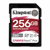 Card de Memorie Kingston Canvas React Plus 256GB, Class 10, UHS-II U3, V60