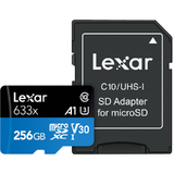 Card de Memorie Lexar 256GB microSDXC 633x UHS-I/A1/U3/10 R100/W45MB (V30)
