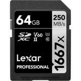 64GB SDXC Pro 1667X UHS-II U3 R250/W120 (V60)