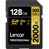 Card de Memorie Lexar 128GB SDXC Pro 2000X UHS-II U3 R300/W260 (V90)