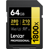 Card de Memorie Lexar 64GB SDXC Pro 1800x U3 UHS-II R280/W210 (V60)