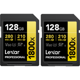 Card de Memorie Lexar 128GB SDXC Pro 1800x U3 UHS-II R280/W210 (V60)  - 2pack