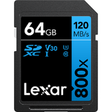 Card de Memorie Lexar 64GB Pro 800x SDXC UHS-I cards, C10 (V30) U3, R120