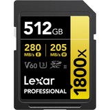 512GB SDXC Pro 1800x U3 UHS-II R280/W210 (V60)