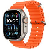 Smartwatch Apple Watch Ultra 2, Cellular, 49mm Carcasa Titanium, Orange Ocean Band