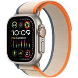 Smartwatch Apple Watch Ultra 2, Cellular, 49mm Carcasa Titanium, Orange/Beige Trail Loop - M/L