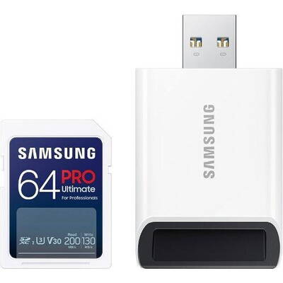 Card de Memorie Samsung SDXC 64GB Pro Ultimate + Reader