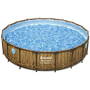 Set piscina Bestway cu cadru, pompa de filtru inclus, 549 x 122 cm, Maro