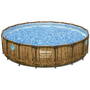Set piscina Bestway cu cadru, pompa de filtru inclus, 549 x 122 cm, Maro