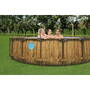 Set piscina Bestway cu cadru, pompa de filtru inclus, 549 x 122 cm, Maro