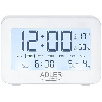 Adler Ceas cu alarma pe baterii AD1196W