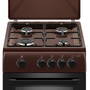 Aragaz pe gaz Samus SM561MBS, 4 arzatoare, cuptor pe gaz 54 litri, dispozitiv siguranta plita si cuptor, geam dublu la cuptor, capac metalic, latime 50 cm, maro