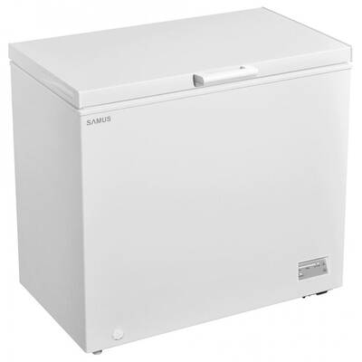 Lada frigorifica Samus LS276E, 246 litri, clasa E, latime 95.4 cm, functie Fast Freeze, termostat reglabil, interior aluminiu, panou de control electronic cu leduri, alba