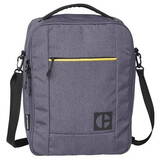 Borseta Code - Hex Go, material 420D hexagonal, buzunar cu fermoar - gri inchis