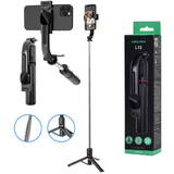 Selfie Stick si Trepied Stabil Bluetooth, 113cm - Techsuit (L13) - Black