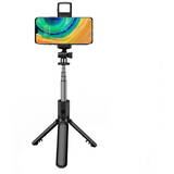 Mini Selfie Stick cu Telecomanda, LED, 67cm - Techsuit (S03-S) - Black