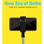 Selfie Stick cu Telecomanda si Trepied, 70cm - Techsuit (K07) - Black