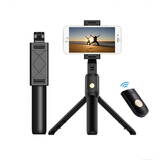 Selfie Stick cu Telecomanda si Trepied, 70cm - Techsuit (K07) - Black