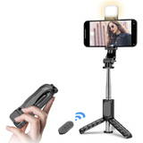 Selfie Stick cu Trepied si Telecomanda, 76cm, Mini - Techsuit (Q11s) - Black