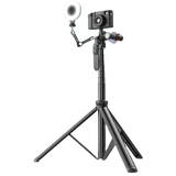 Selfie Stick Stabil cu Trepied si Telecomanda, 205cm - Techsuit (C05) - Black