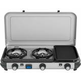 Campingaz Camping Kitchen 2 Multi Cook, gas cooker (grey, 2 hobs 2x 1.8 kW + grill plate 0.9 kW)