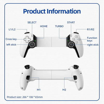 Gamepad Controller fara Fir cu Bluetooth pentru Telefon, Tableta, Switch/PS4, 400mAh - Techsuit (BSP-D9) - White