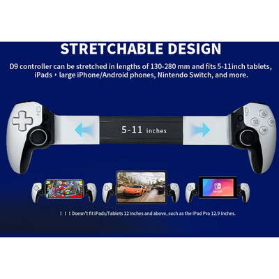 Gamepad Controller fara Fir cu Bluetooth pentru Telefon, Tableta, Switch/PS4, 400mAh - Techsuit (BSP-D9) - Black