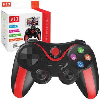 Gamepad Controller fara Fir, 400mAh, BT 4.0 - Techsuit (V13) - Red