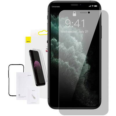 Szkło hartowane z filtrem prywatyzującym 0.3mm Baseus do iPhone XR / 11