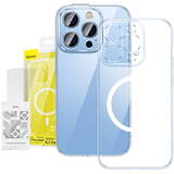 Zestaw ochronny Baseus Crystal przeźroczyste etui magnetyczne i szkło hartowane do iPhone 14 Pro Max