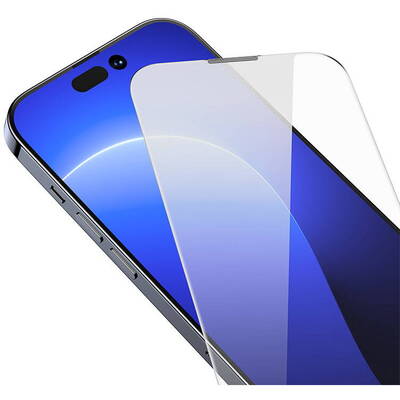 Szkło hartowane z powłoką przeciwpyłową 0.3mm Baseus Crystal do iPhone 14 Pro (2szt)