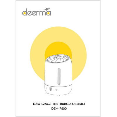 Ultradźwiękowy nawilżacz powietrza Deerma F600 Czarny