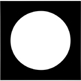 Rama foto Focus Passepartout 40x40 / Round 30 dia Black w. black core