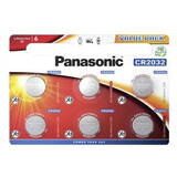 "CR2032" Button Cell, 3V, Lithium, pack of 6