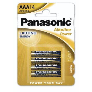 Panasonic "Alkaline Power" Battery, AAA, pack of 4