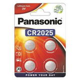 "CR2025" Button Cell, 3V, Lithium, 4 Pieces