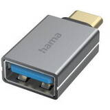 USB-OTG Adapter, USB-C Plug – USB Socket, USB 3.2 Gen 1, 5 Gbit/s, alu