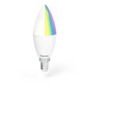 WLAN LED Lamp, E14, 5.5W, RGBW, Dimmable, Candle, for Voice / App Control