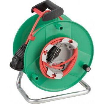 Brennenstuhl "Garant® G" Cable Reel, IP44, cable red 38+2m, special plastic, green
