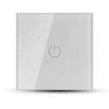 INTRERUPATOR SIMPLU CAP SCARA DIN STICLA CU TOUCH - ALB