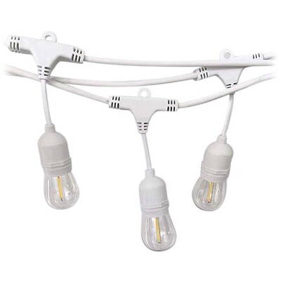 V-TAC SIR ILUMINAT FESTIV CU SOCLU E27X15BUC 15M IP65 - ALB