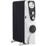 HEINNER Calorifer electric HOH-MVT11WH-BK, 2300 W, 11 elementi, Cu ulei, 3 trepte, Termostat ajustabil, Ventilare, Negru/Alb