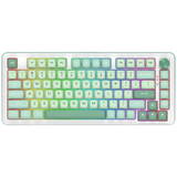 Gaming Cyrus Pro White-Green RGB Pink Switch Mecanica